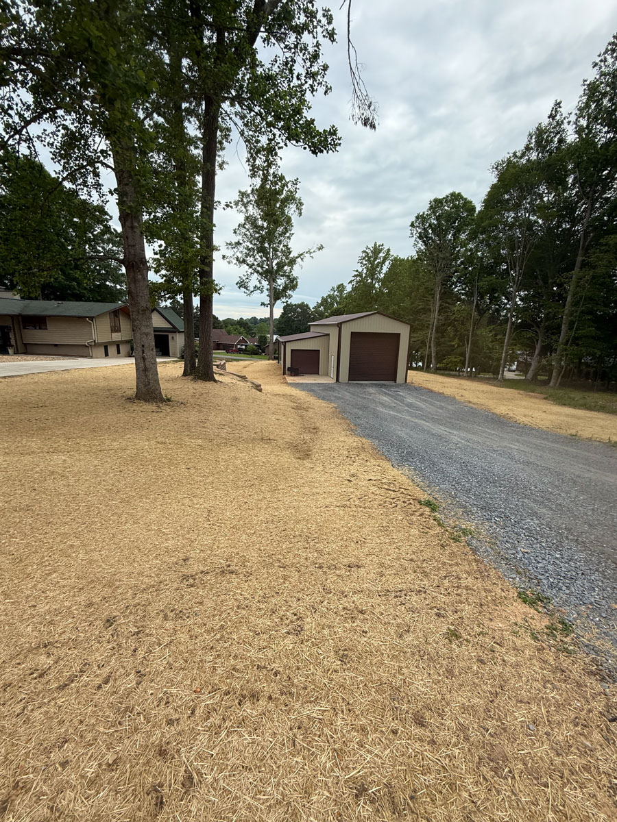 completed grading and erosion control job done by Francis Brothers